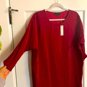 Silk Hatch maternity shirt dress - petite